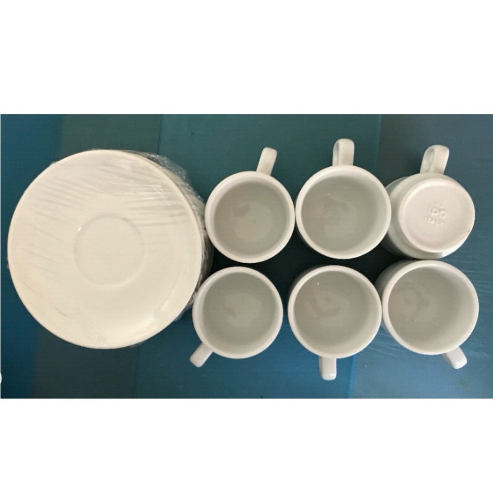 2 oz Espresso Coffee Cups with Saucers (6 sets)
